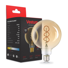 Філаментна лампа Vestum “вінтаж“ golden twist G95 Е27 6Вт 220V 2500К 1-VS-2507