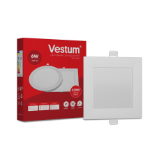 Квадратний світлодіодний врізний світильник Vestum  6W 4000K 220V 1-VS-5202