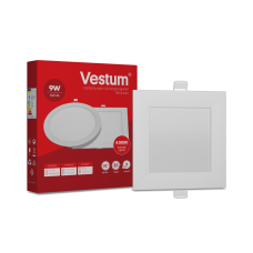 Квадратний світлодіодний врізний світильник  Vestum 9W 4000K 220V 1-VS-5203