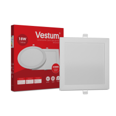 Квадратний світлодіодний врізний світильник Vestum 18W 4000K 220V 1-VS-5205