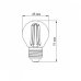 LED лампа VIDEX Filament G45F 6W E27 3000K