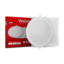Круглий світлодіодний врізний світильник Vestum 24W 4000K 220V 1-VS-5107