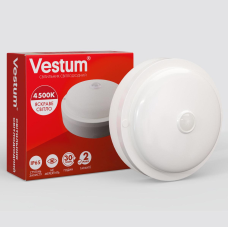 Світлодіодний круглий світильник ЖКГ Vestum 8W 4500K 220V з датчиком руху 1-VS-7105
