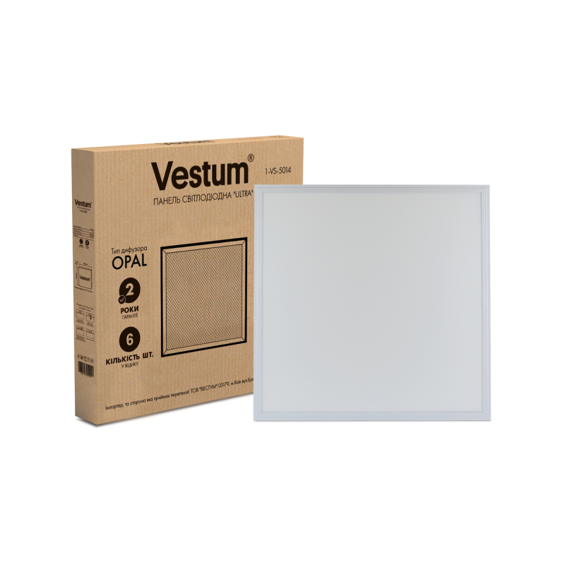 Панель свiтлодiодна LED ULTRA SLIM 40W 600x600 6500K 220V Vestum Панель свiтлодiодна LED ULTRA SLIM 40W 600x600 6500K 220V Vestum