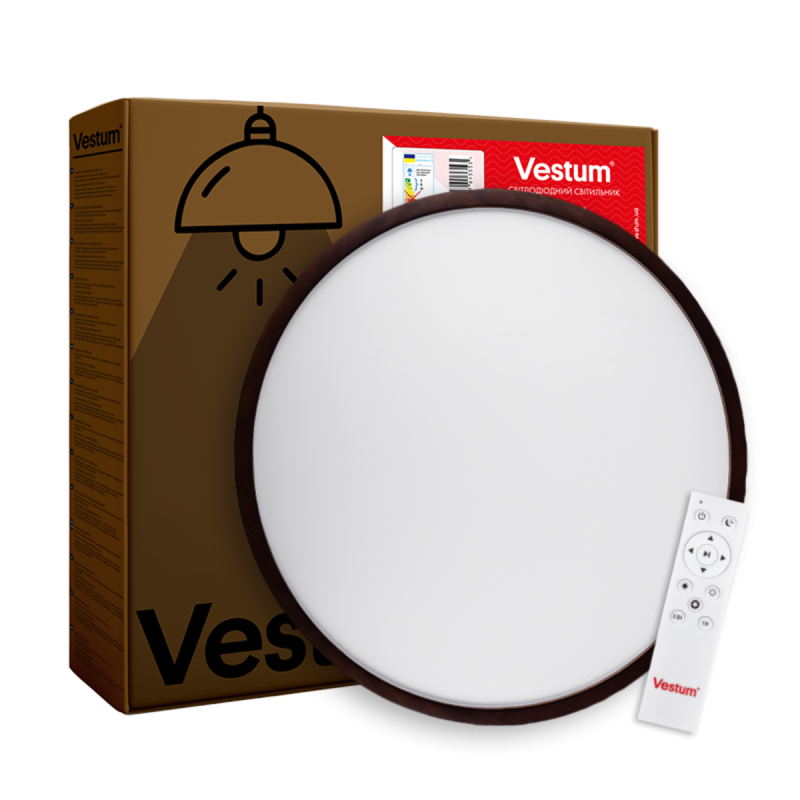 WOOD матовий 60W 375*60мм 3000К-6500К з ДК горіх