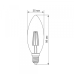 LED лампа TITANUM  Filament C37 4W E14 4100K