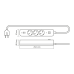 Мережевий подовжувач VIDEX ONCORD з/з 3п 3м (3x1.5мм) 2.4А 2USB+USB-C з кнопкою White