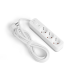 Мережевий подовжувач VIDEX ONCORD з/з 3п 3м (3x1.5мм) з кнопкою White