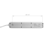 Мережевий подовжувач VIDEX ONCORD з/з 4п 3м (3x1.5мм) 3.4А USB(QC3.0) +USB-C(PD20W) з кнопкою White