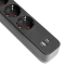 Мережевий подовжувач VIDEX ONCORD з/з 4п 3м (3x1.5мм) 3.4А USB(QC3.0) +USB-C(PD20W) з кнопкою Black