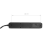 Мережевий подовжувач VIDEX ONCORD з/з 4п 3м (3x1.5мм) 3.4А USB(QC3.0) +USB-C(PD20W) з кнопкою Black