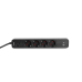 Мережевий подовжувач VIDEX ONCORD з/з 4п 3м (3x1.5мм) 3.4А USB(QC3.0) +USB-C(PD20W) з кнопкою Black