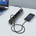 Мережевий подовжувач VIDEX ONCORD з/з 4п 3м (3x1.5мм) 3.4А USB(QC3.0) +USB-C(PD20W) з кнопкою Black