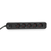 Мережевий подовжувач VIDEX ONCORD з/з 5п 3м (3x1.5мм) з кнопкою Black