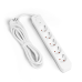 Мережевий подовжувач VIDEX ONCORD з/з 5п 3м (3x1.5мм) з кнопкою White