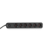 Мережевий подовжувач VIDEX ONCORD з/з 6п 3м (3x1.5мм) з кнопкою Black