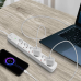 Мережевий подовжувач VIDEX ONCORD з/з 6п 3м (3x1.5мм) з кнопкою White