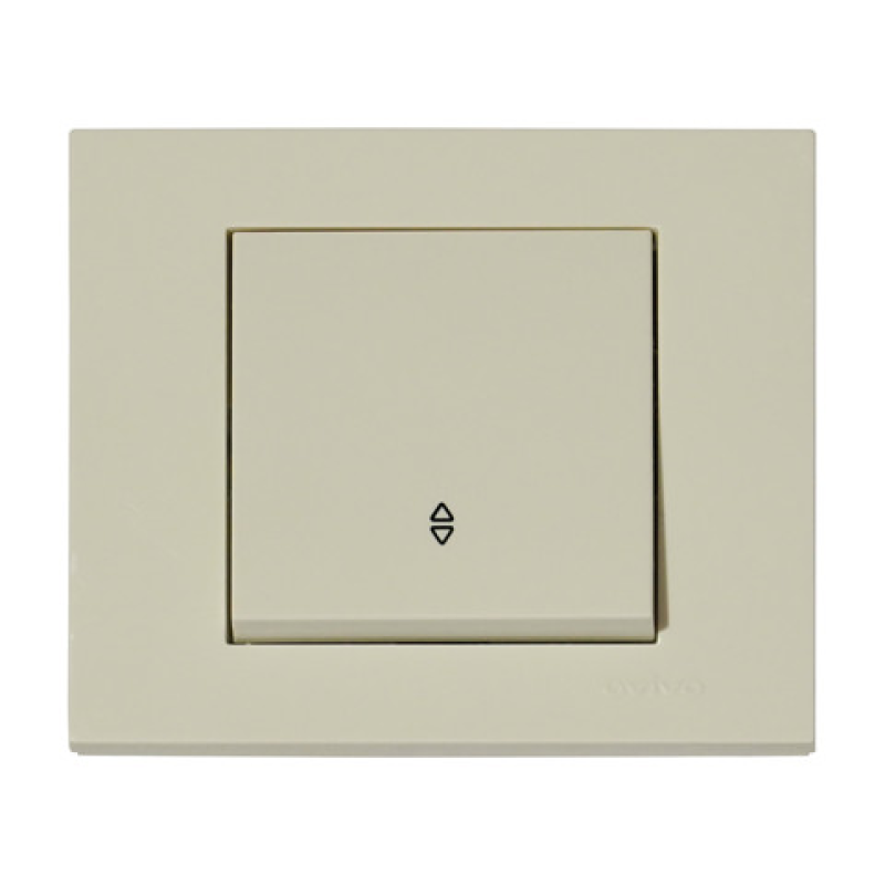 Вимикач прохідний 1-клавішний кремовий GRANO Вимикач прохідний 1-клавішний кремовий GRANO