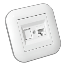 Розетка комп“ютерна (CAT6) LOFT білий+сірий