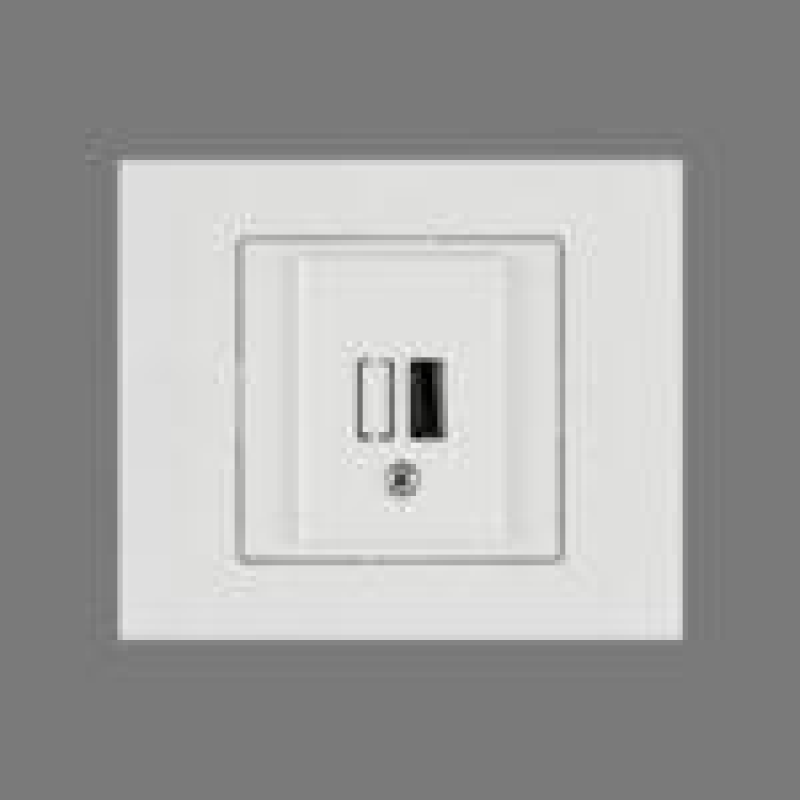 Розетка 1-USB біла GRANO
