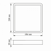 LED Світильник накладний квадрат VIDEX 24W 5000K White