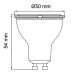 Лампа світлодіодна “CONVEX-8“  8W 6400K GU10