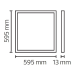 Врізний арт світильник  600*600 SMD LED “CAPELLA-48“  48 W  6400K панель біла