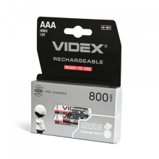 Акумулятори Videx HR03/AAA 800mAh double blister/2шт