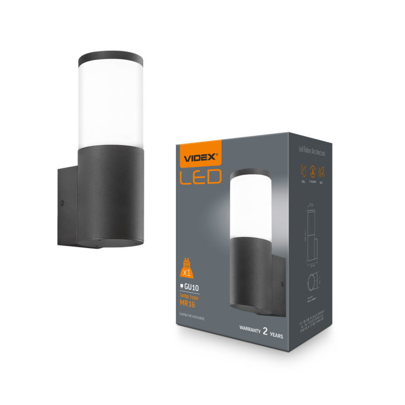 LED Світильник архітектурний AR091B IP54 VIDEX GU10 LED Світильник архітектурний AR091B IP54 VIDEX GU10