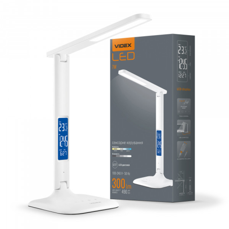 LED лампа настiльна VIDEX TF05W 7W 3000-5500K