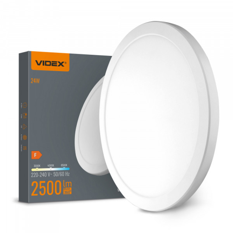 LED світильник круглий VIDEX DL6R 24W 3000K-4000K-6500K White
