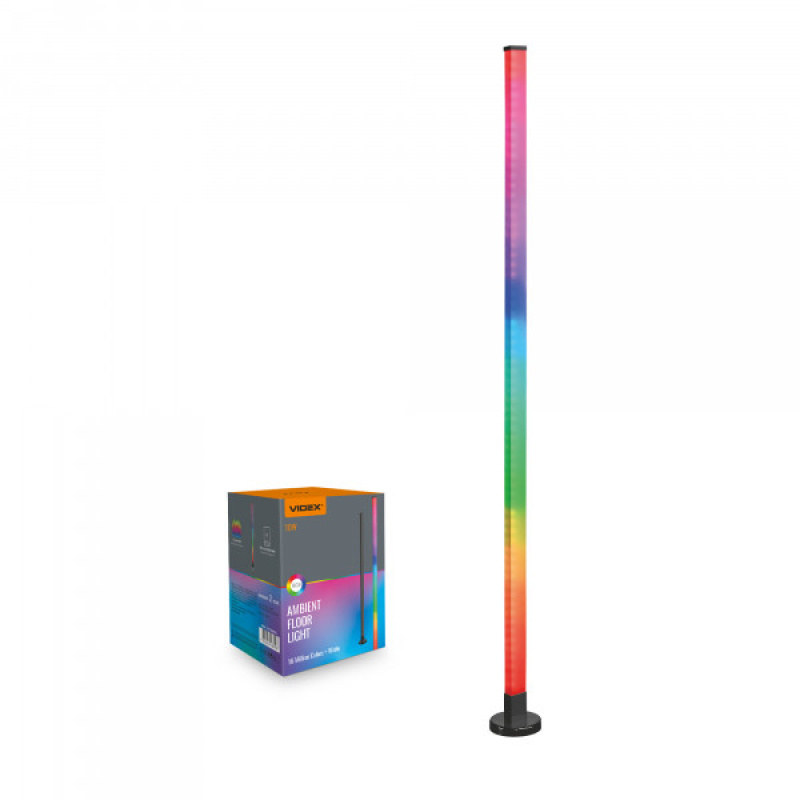 LED лампа підлогова VIDEX TF20 RGB 10W Black