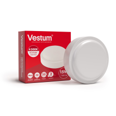 Світлодіодний круглий світильник ЖКГ Vestum 15W 4500K 220V 1-VS-7103