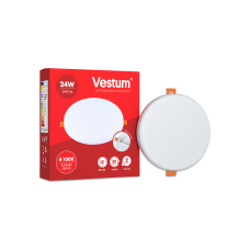Круглий світлодіодний врізний світильник “без рамки“ Vestum 24W 4100K 1-VS-5507